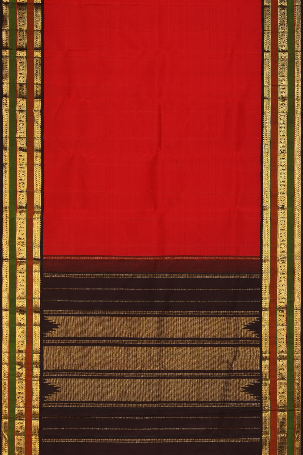 Image of Arani-Silk Red Saree